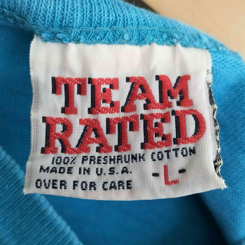 TEAM RATED 90s USA製 NHLチームロゴプリント アイスホッケーシャツ ゲームシャツ メンズ JPN:L