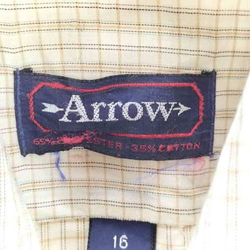 アロー ARROW 90S チェック柄 半袖シャツ 短丈 メンズ