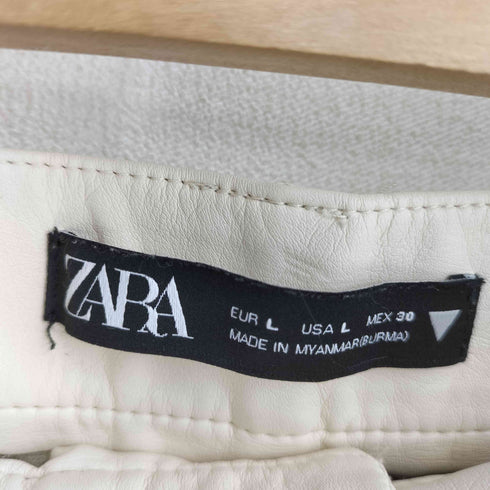 ザラ ZARA フロントスリット フェイクレザー タイトスカート レディース L