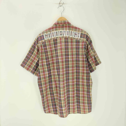 グッドイナフ GOODENOUGH 90S-00S マドラスチェック バックロゴプリント プルオーバーシャツ ARCHIVE メンズ