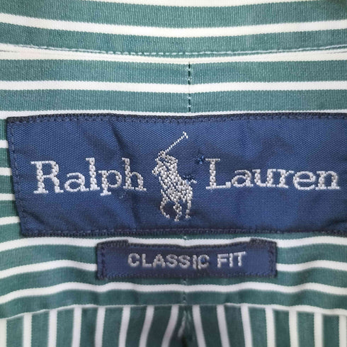 ラルフローレン RALPH LAUREN CLASSIC FIT ポニー刺繍 ストライプ BDシャツ メンズ 16 1/2-34/35