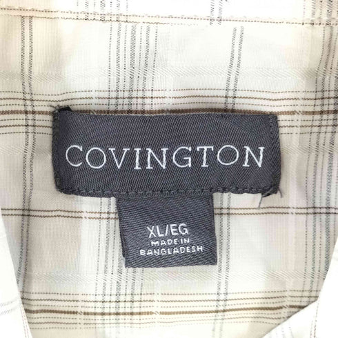 コヴィントン Covington チェック柄 半袖 シャツ メンズ JPN:XL