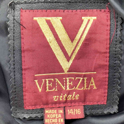 VENEZIA レザーフーデッドコート メンズ 14/16