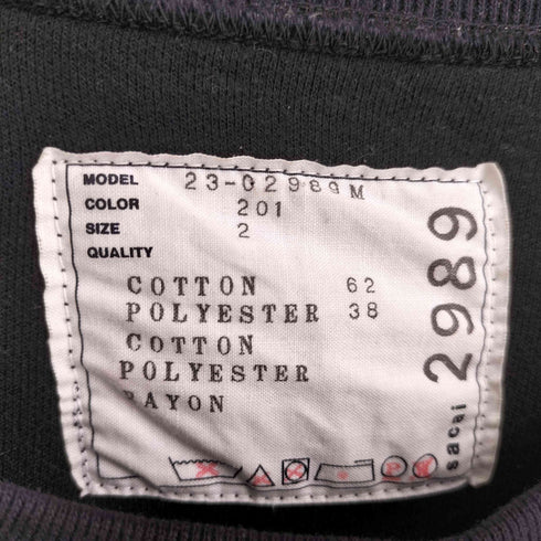 サカイ Sacai 23SS Eric Haze Patch Pullover パッチ ワッペン クルーネック スウェット メンズ JPN:2