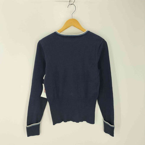 ポロジーンズカンパニーラルフローレン POLO JEANS COMPANY RALPH LAUREN ワッペンロゴ Vネック リブニット レディース import:M