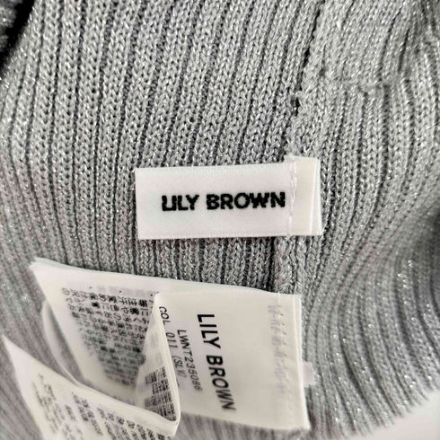 リリーブラウン Lily Brown ラメニットハイネックプルオーバー レディース ONE SIZE