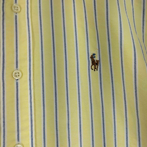 ラルフローレン RALPH LAUREN CLASSIC FIT スモールポニー刺繍 S/S ストライプ シャツ メンズ JPN:M