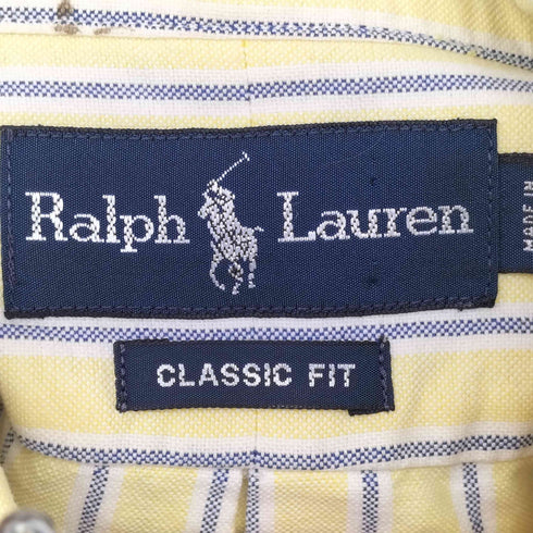 ラルフローレン RALPH LAUREN CLASSIC FIT スモールポニー刺繍 S/S ストライプ シャツ メンズ JPN:M
