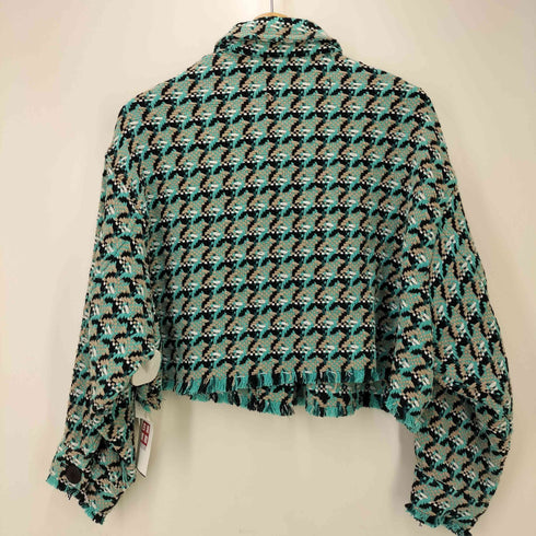 ザラ ZARA クロップド マルチカラー ジャケット レディース import:M