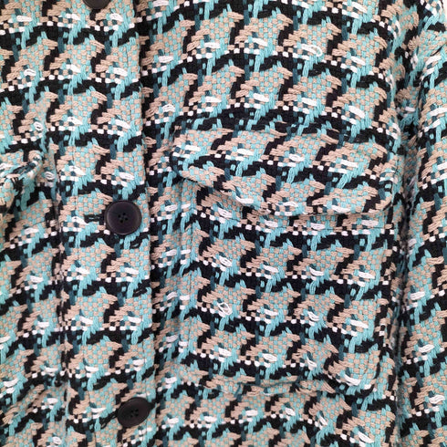 ザラ ZARA クロップド マルチカラー ジャケット レディース import:M