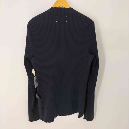 メゾンマルジェラ Maison Margiela 20SS ニットドッキングノーカラーボタンレスジャケット メンズ EUR:48
