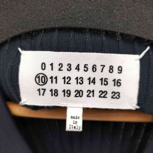 メゾンマルジェラ Maison Margiela 20SS ニットドッキングノーカラーボタンレスジャケット メンズ EUR:48