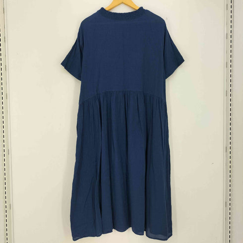 リブインコンフォート live in comfort シンプルライフ研究家 マキさんとつくった すぽんと着られる ほんのり透け感 軽やかワンピース〈ブルーチェック〉 レディース LP