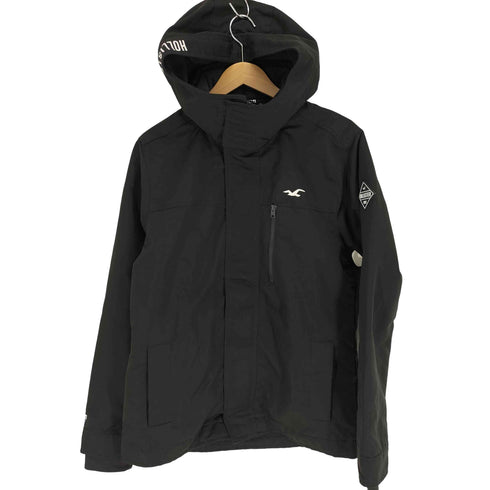 ホリスター Hollister ALL WEATHER COLLECTION ロゴ プリント 裏地 フリース マウンテン パーカー ジャケット メンズ import:M