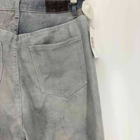 tgnsbrand アクセサリー プリント ワイド バギー デニム パンツ レディース S