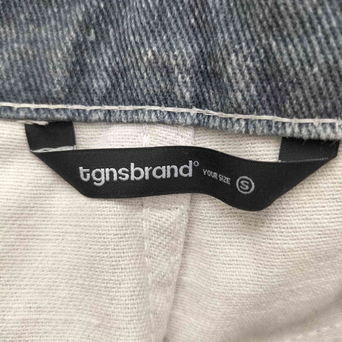 tgnsbrand アクセサリー プリント ワイド バギー デニム パンツ レディース S