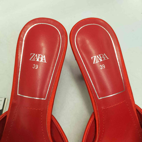 ザラ ZARA Heeled Satin Effects Sandals サテン エフェクト ハイヒール サンダル レディース EUR:39