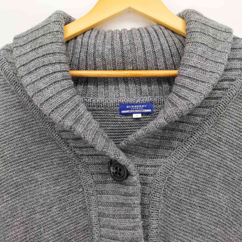 バーバリーブルーレーベル BURBERRY BLUE LABEL ロゴプレート ケーブルニット ポンチョ レディース EUR:38