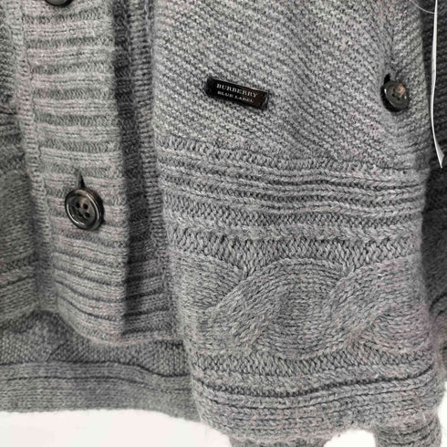 バーバリーブルーレーベル BURBERRY BLUE LABEL ロゴプレート ケーブルニット ポンチョ レディース EUR:38