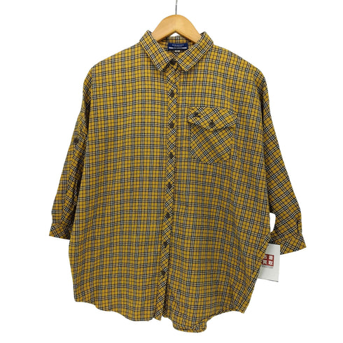 バーバリーブルーレーベル BURBERRY BLUE LABEL チェック柄 ドルマン 七分袖 シャツ レディース EUR:38