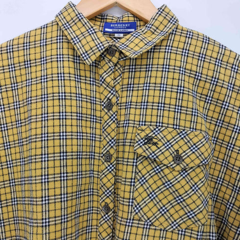 バーバリーブルーレーベル BURBERRY BLUE LABEL チェック柄 ドルマン 七分袖 シャツ レディース EUR:38