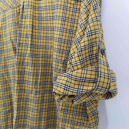バーバリーブルーレーベル BURBERRY BLUE LABEL チェック柄 ドルマン 七分袖 シャツ レディース EUR:38