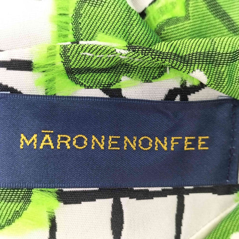 MARONENONFEE グローバー柄 格子模様 バックジップノースリーブワンピース レディース 36