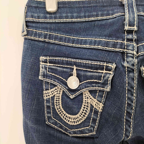 トゥルーレリジョン TRUE RELIGION ステッチデザインフレアデニムパンツ レディース 27