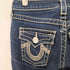 トゥルーレリジョン TRUE RELIGION ステッチデザインフレアデニムパンツ レディース 27