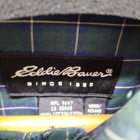 エディーバウアー Eddie Bauer 00S L/S コットンチェックシャツ メンズ import:L