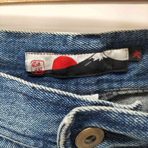 ドロボウニッキ 泥棒日記 フロントデザインワイドデニムパンツ メンズ 大