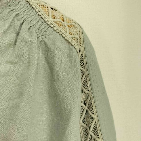 ヌキテパ NE QUITTEZ PAS COTTON LINEN LACE BLOUSE レディース FREE