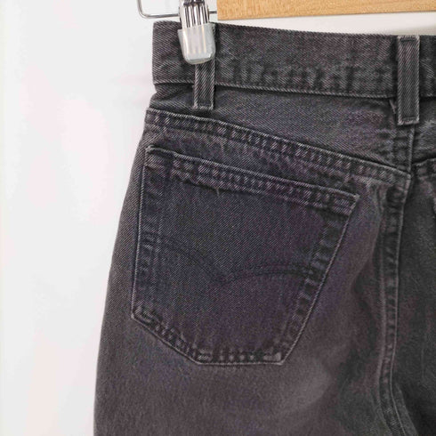 リーバイス Levis 90S 94年製 USA製 501STUDENT 後染め リメイクブラックデニムハーフパンツ レディース W27 L30