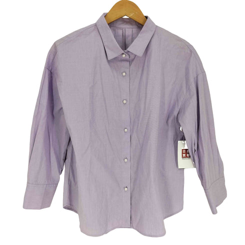 ノーリーズ NOLLEY’S コットン パール 釦 2WAY L/S シャツ ブラウス レディース JPN:38