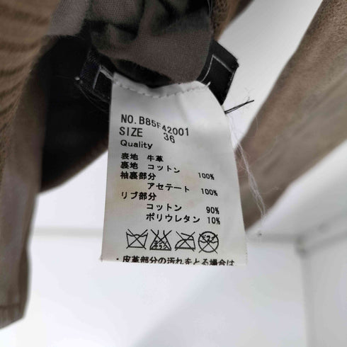 カウレザーブルゾン レディース