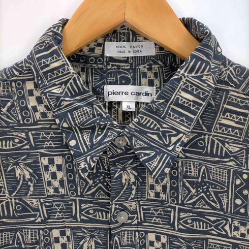 ピエールカルダン pierre cardin 総柄 レーヨンシャツ メンズ JPN:XL