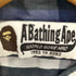 アベイシングエイプ A BATHING APE APE HEAD ヘッド 刺繍 B.D S/S チェック シャツ メンズ JPN:M