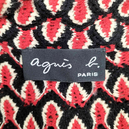 アニエスベー agnes b. カットワーク ニット S/S ワンピース レディース