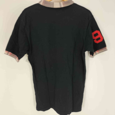 アベイシングエイプ A BATHING APE APE HEAD ヘッド ナンバリング 93 リブ チェック ポロ シャツ メンズ JPN:L