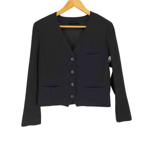 マーガレットハウエル MARGARET HOWELL × Lovat 別注 ウール ツイル ノーカラー ジャケット レディース JPN:2