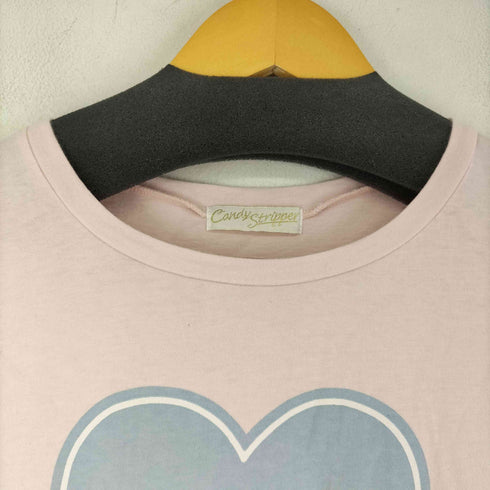 キャンディストリッパー Candy Stripper ハートプリントクルーネックTシャツ レディース JPN:2