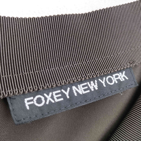 フォクシーニューヨーク FOXEY NEW YORK ひざ丈 フレア ポリスカート レディース ONE SIZE