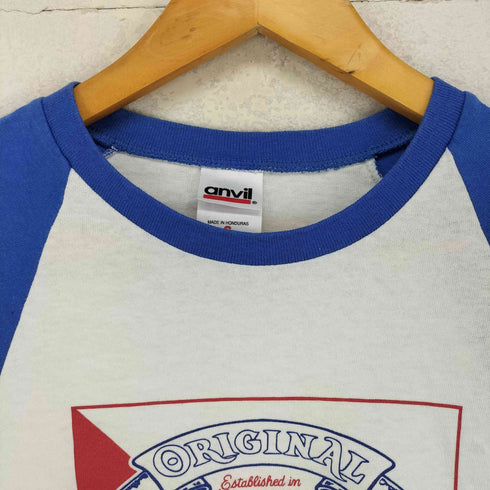 アンビル Anvil 00s 企業ロゴプリント ラグランスリーブ Tシャツ カットソー メンズ JPN:S