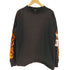 アーム ファイヤー パターン プリント L/S Tシャツ フェード メンズ