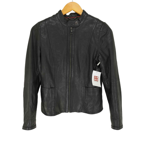 バナナリパブリック BANANA REPUBLIC レザシングルライダースジャケット レディース xs