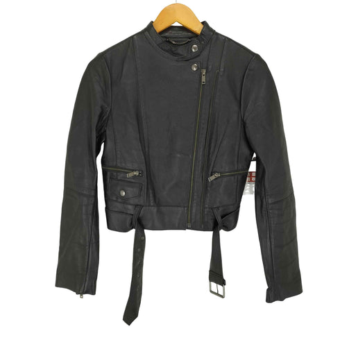 バナナリパブリック BANANA REPUBLIC レザーダブルライダースジャケット レディース xs