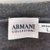 アルマーニコレツィオーニ ARMANI COLLEZIONI ラインカーブデザインクルーネックニット メンズ L