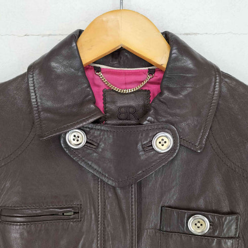 バナナリパブリック BANANA REPUBLIC フロントチンストラップレザージャケット レディース XS