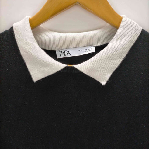ザラ ZARA バイカラーニットワンピ―ス レディース import:M