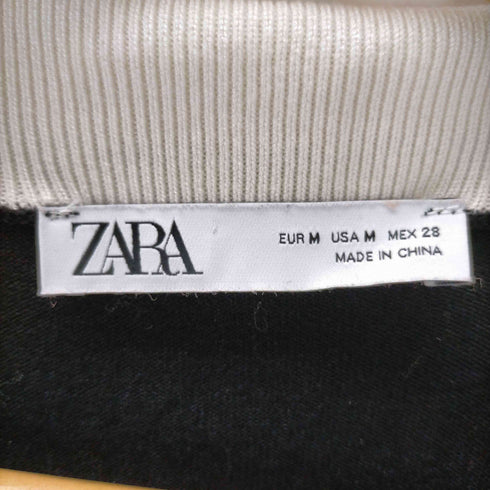 ザラ ZARA バイカラーニットワンピ―ス レディース import:M